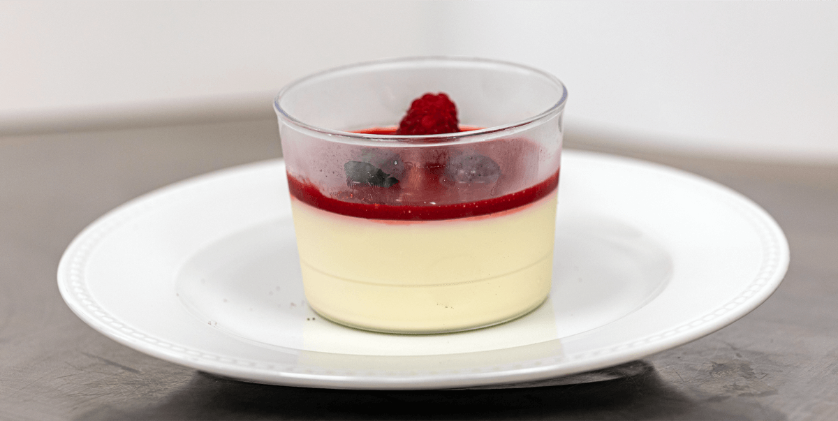 Panna cotta with Red berries coulis - Amore Mio | Sandwiches & Salads Delivery in Monaco, Cap-d'Ail & Beausoleil